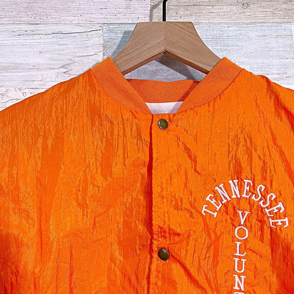 Tennessee Volunteers Vintage Satin Windbreaker Jacket Orange Kids Large 12-14